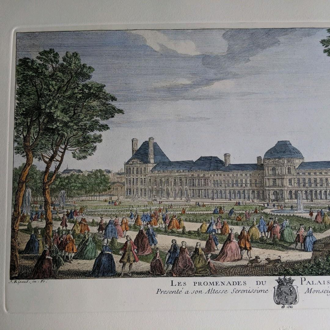 ルーブル美術館で購入 真正リトグラフ（版画）　チュイルリー宮殿