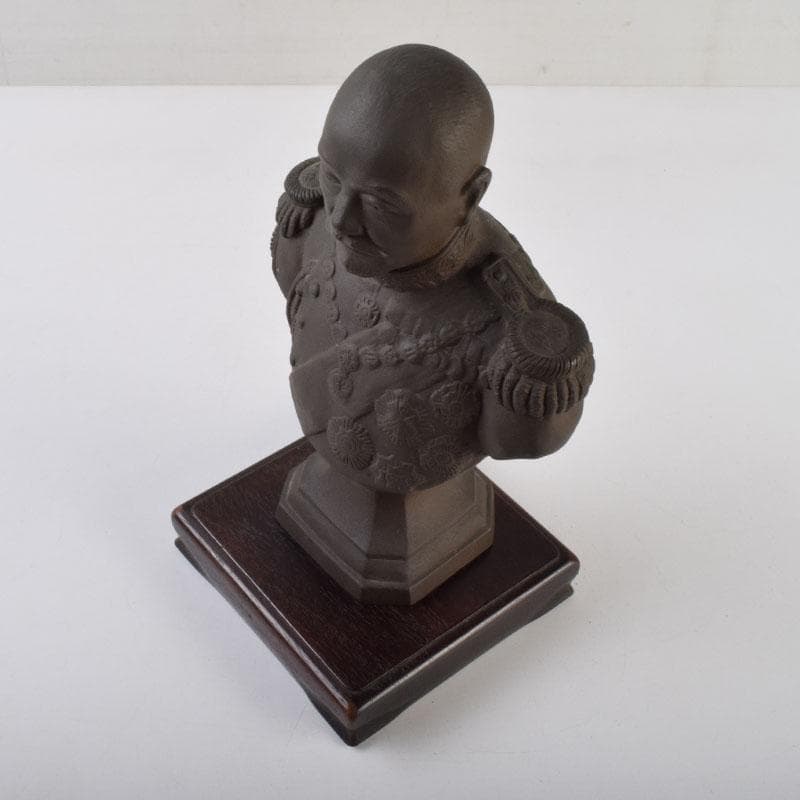 彫刻家　山本瑞雲作　玉定鋳　ブロンズ　東郷元帥像　高さ約23.5cm　V8960