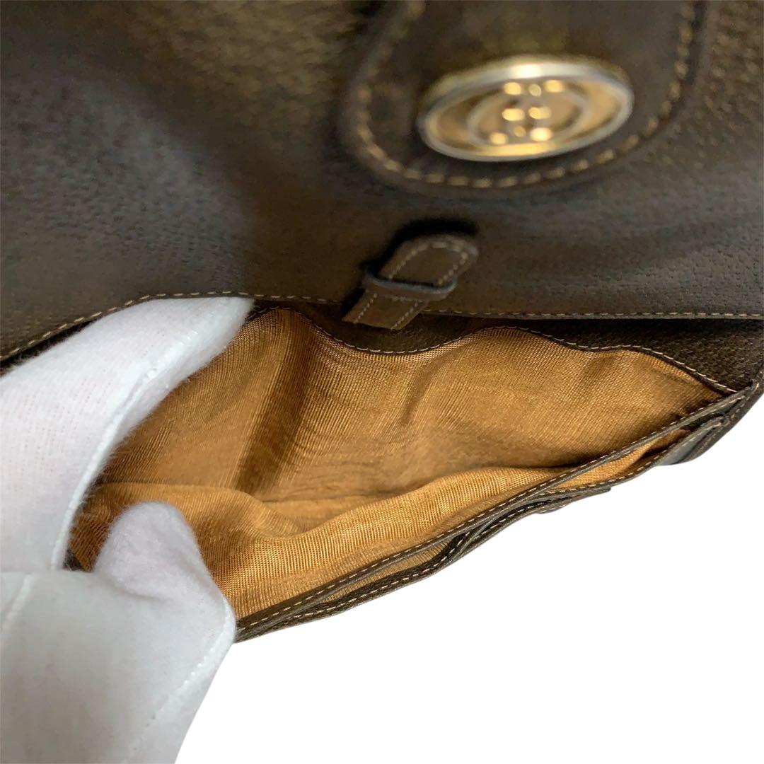 GUCCI オールドグッチ GGプラス シェリーライン 三つ折り 長財布