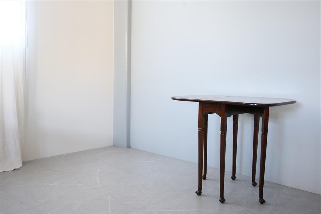 英国アンティーク木製ゲートレッグテーブル/ダイニング机/バタフライ(92-62)