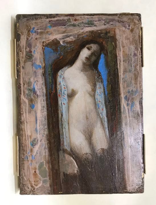 絵画　井上護画伯作品　サムホール額付き、箱無し！