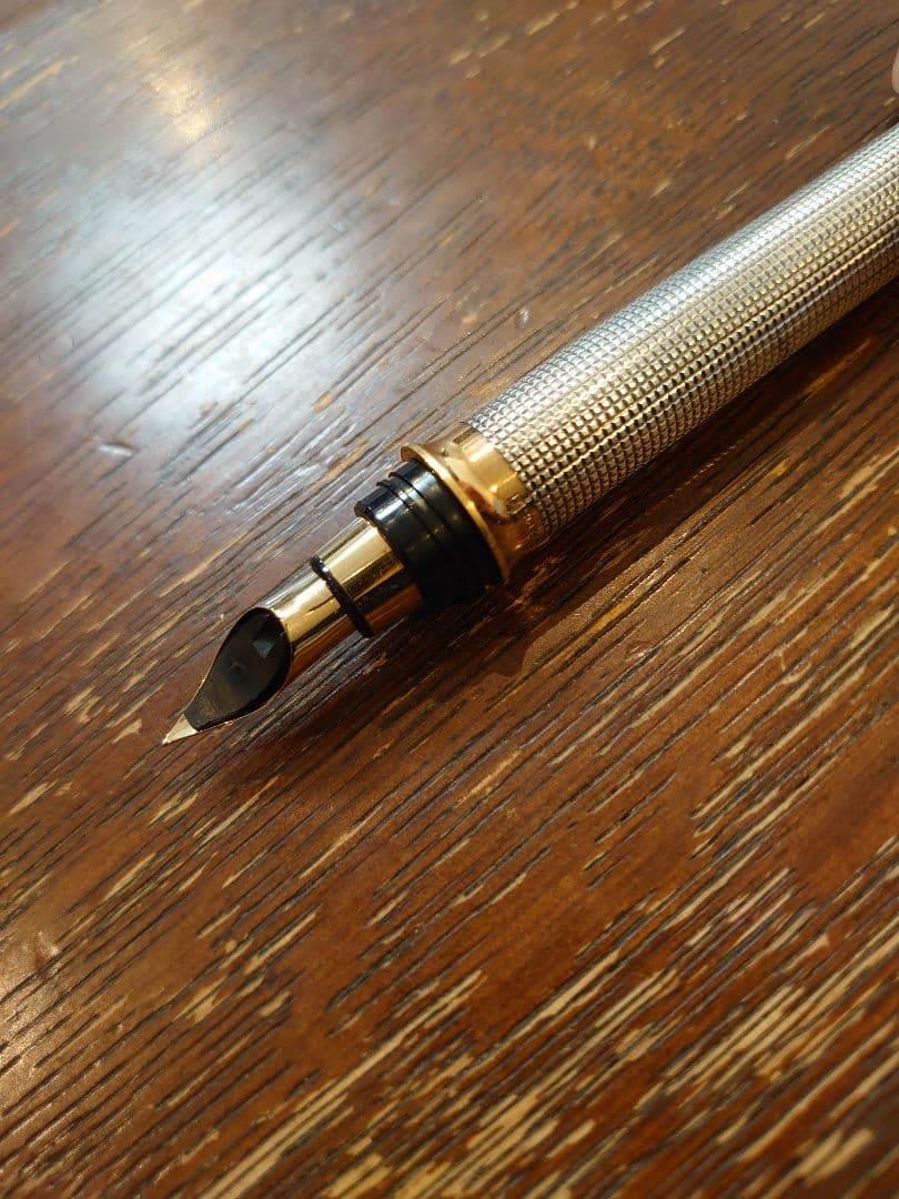 Dupont　シルバー 銀製 万年筆 Fサイズ