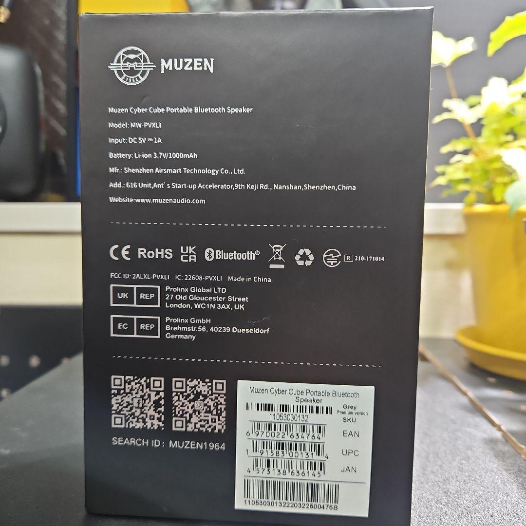 MUZEN CYBER CUBE ポータブルBluetoothスピーカー