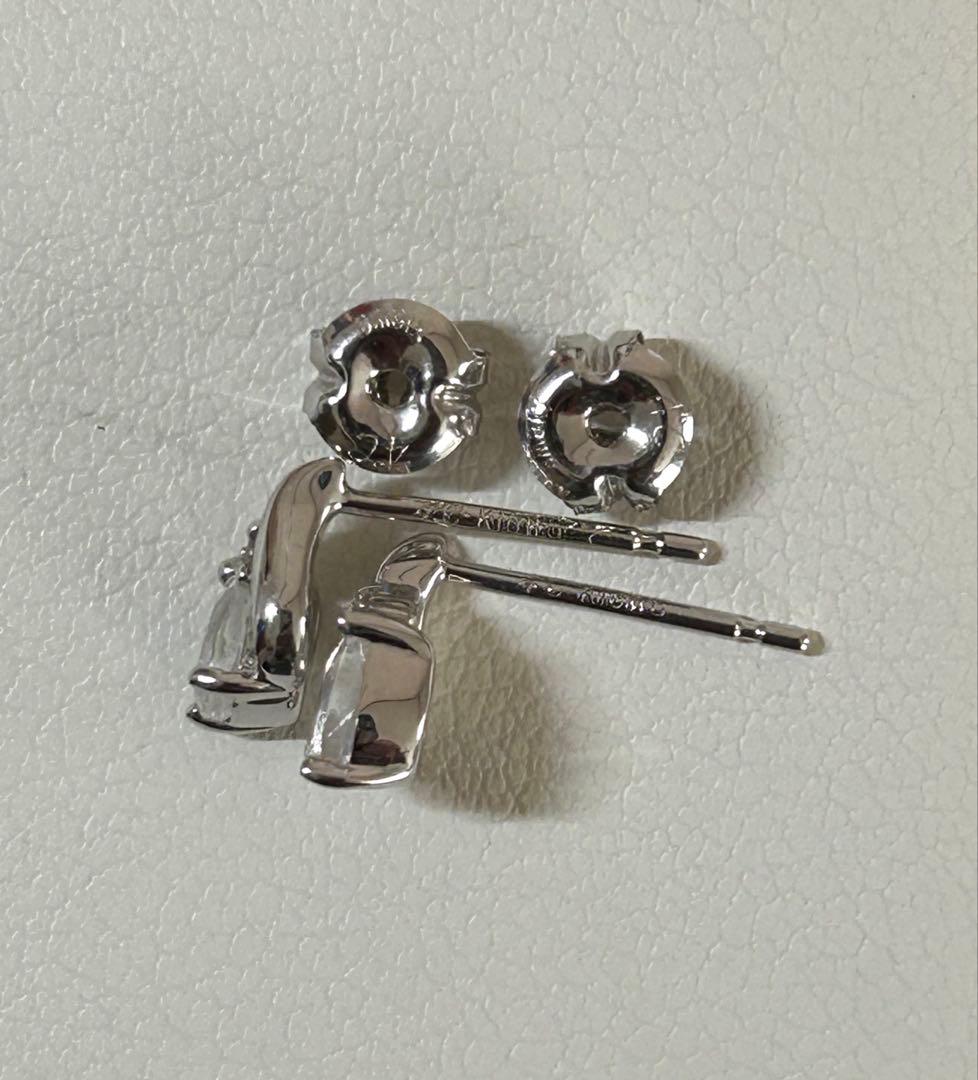 4℃ K18WG ダイヤ　ピアス