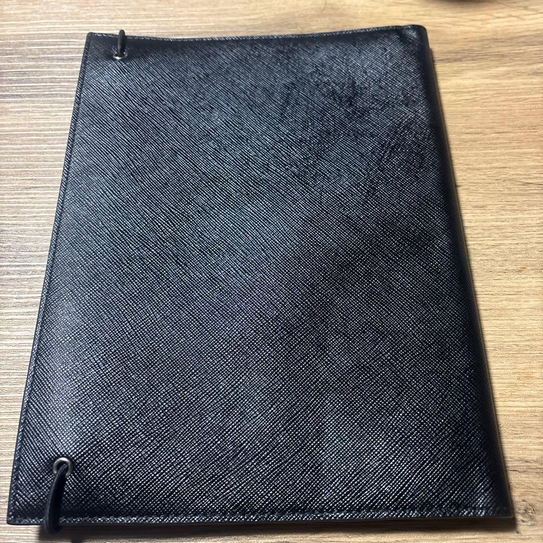 PRADA / プラダ ■ ノートカバー サフィアーノレザー ブラック