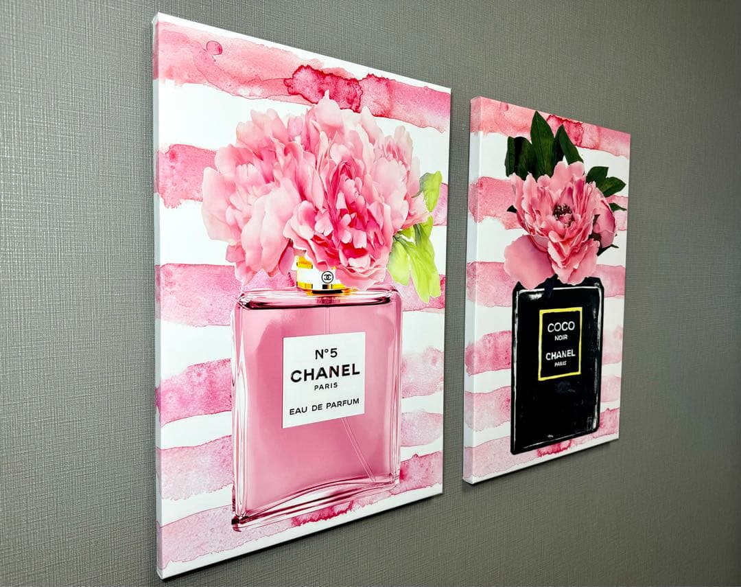 No.123木枠付きキャンバスアート　オマージュアート　香水アート　chance