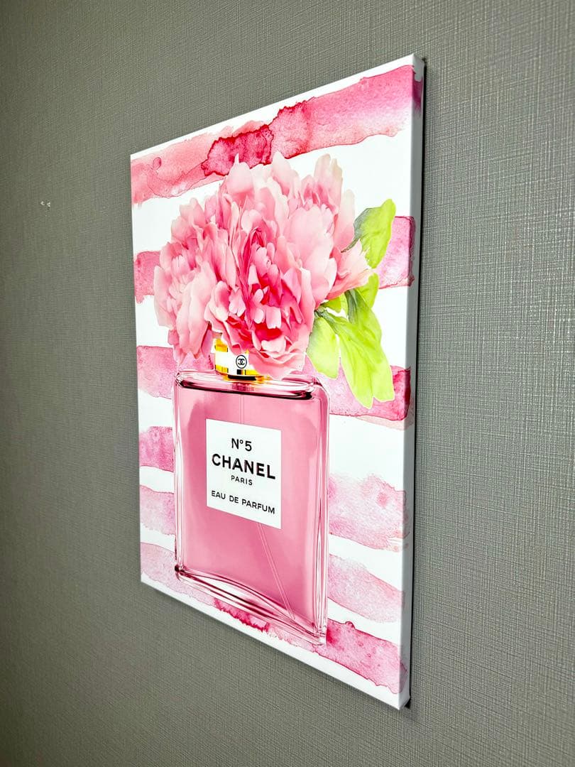 No.123木枠付きキャンバスアート　オマージュアート　香水アート　chance