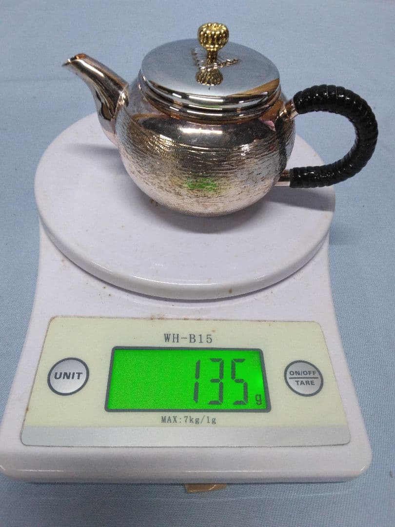 純銀　銀製品　工芸品　急須　煎茶