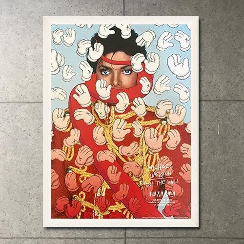 額装品/Michael Jackson ON the Wall/カウズ/ホワイト