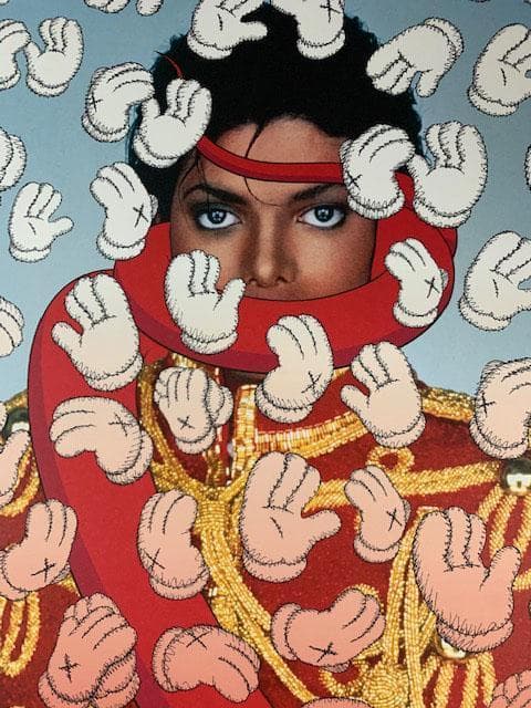 額装品/Michael Jackson ON the Wall/カウズ/ホワイト