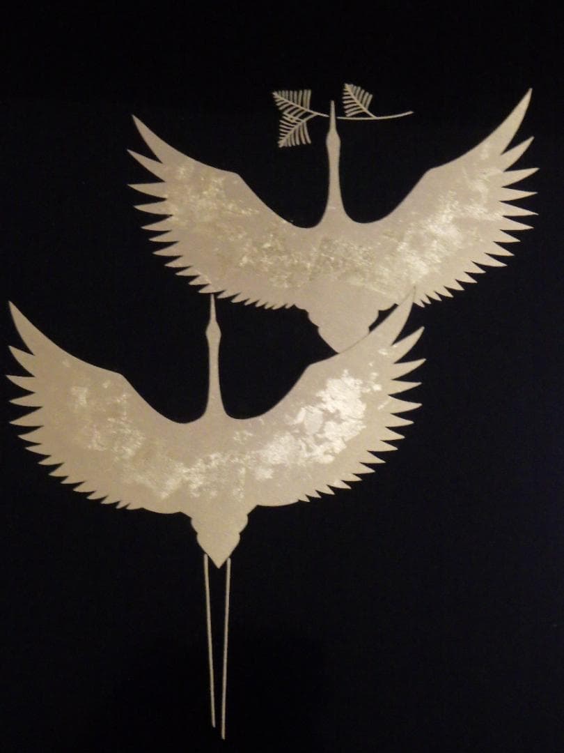 未使用 輪島塗 昇鶴 丹蔵 蒔絵 文庫 輪島漆器 大端稔 縦33㎝ 三越