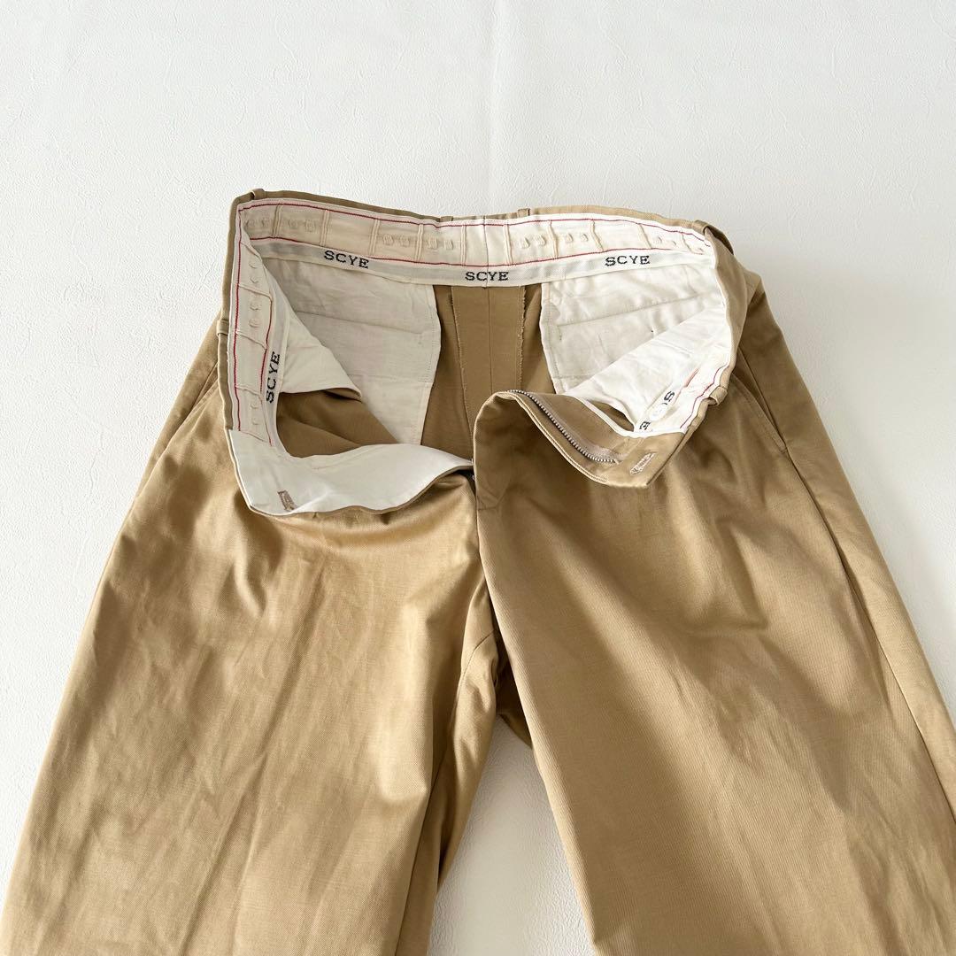 SCYE サイ　2タックテーパードチノトラウザーパンツ36