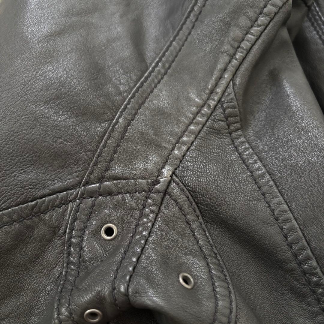 ディーゼル レザージャケット ライダースジャケット シングル 羊革 ブラック