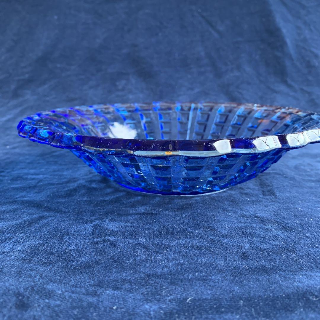 アンティークプレスガラスプレートボール