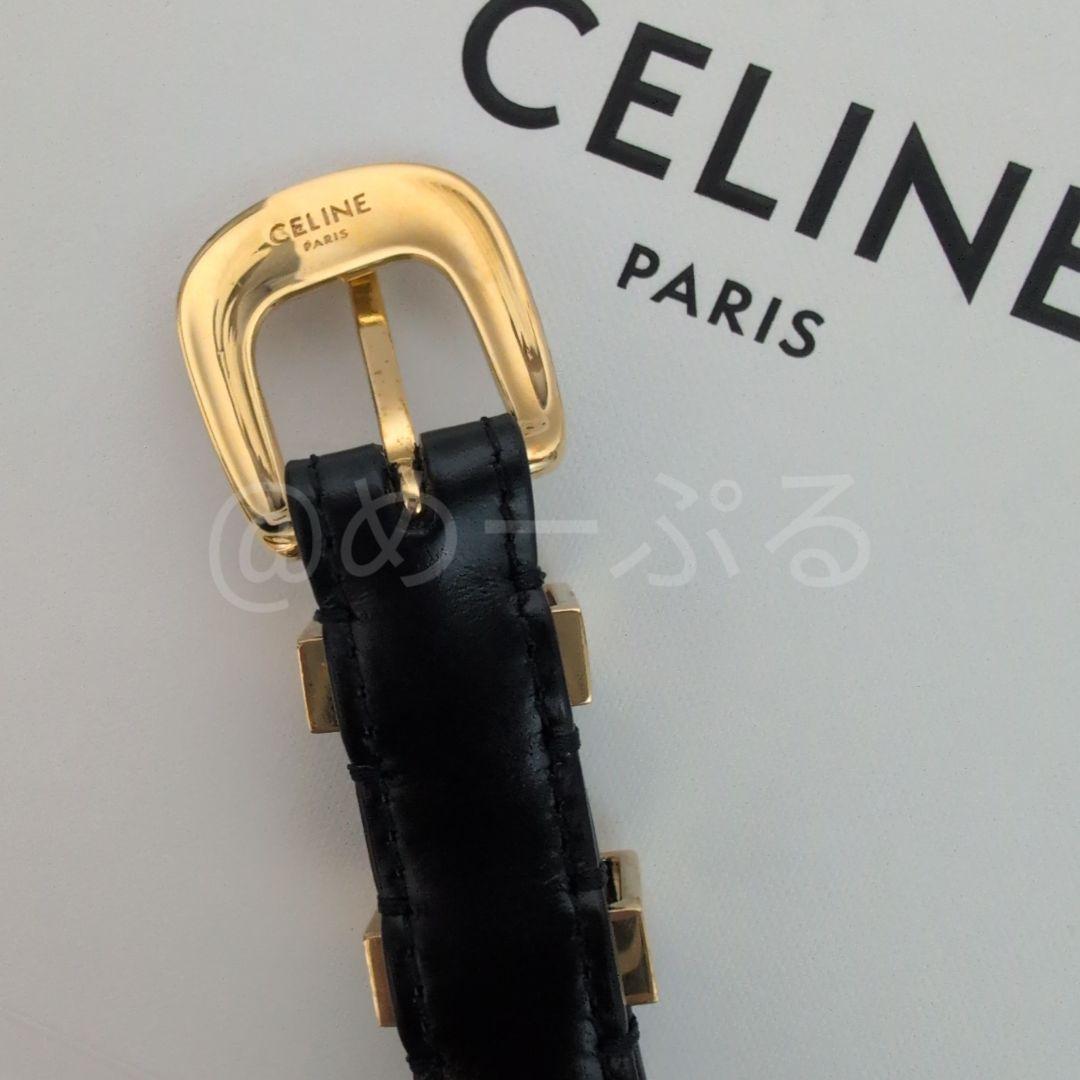 セリーヌ スモール 18MM ウエスタン ベルト トリヨンレザー 75サイズ