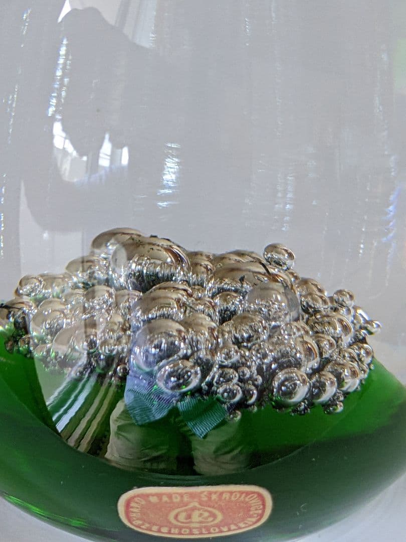 ♦ヴィンテージ物 チェコスロバキア ガラス工芸 ペーパーウェイト 置物 骨董品