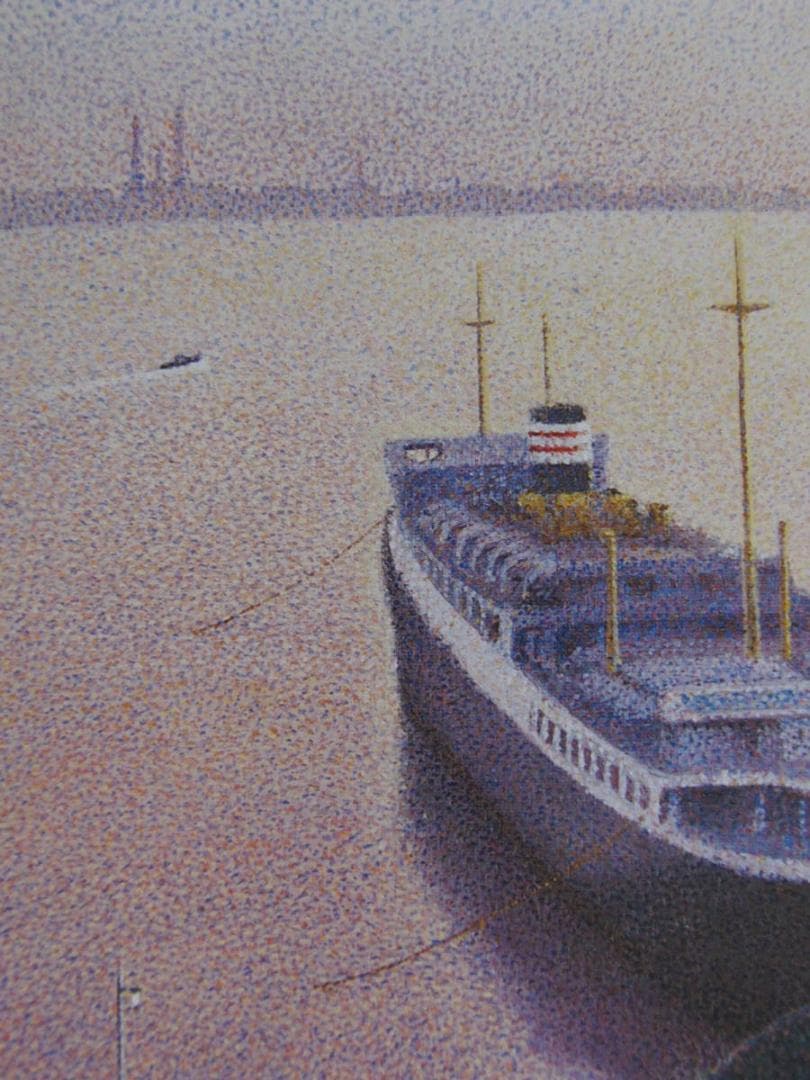 丹羽章、【朝陽】、希少な額装用画集より、新品額装付、状態良好