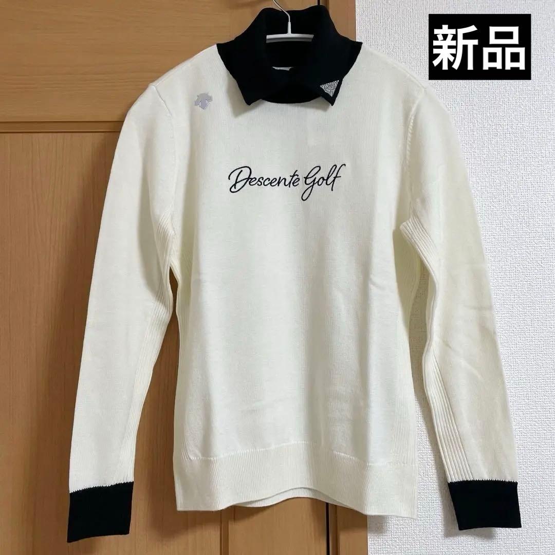 新品♡DESCENTE デサントゴルフ　ニットセーター　リュクス　クリスタル