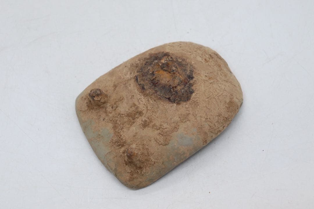 中国　唐時代　瓦硯　発掘品　木箱付　送料込み250602