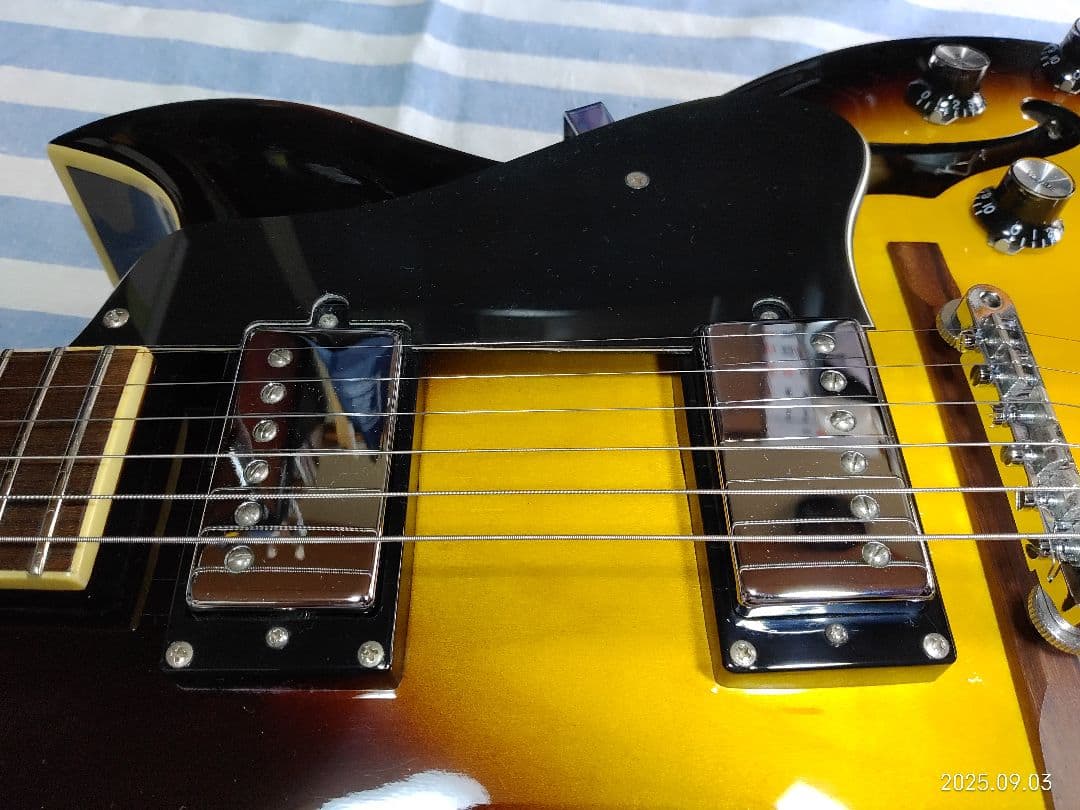 Epiphoneの製産終了、使用感少フルアコES-175VSハードケース付き美品