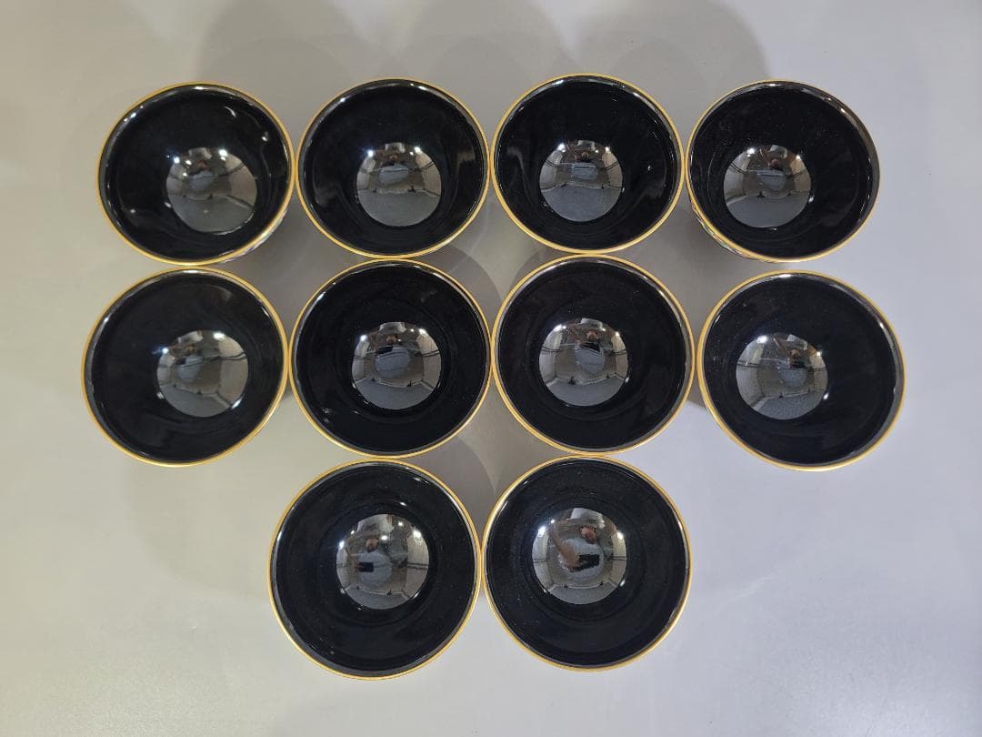 茶道具 天目七宝繋紋 数茶碗 平安紫雲造 共箱 DT614