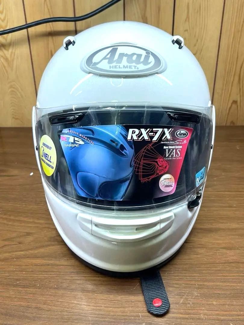 【美品】Araiアライ アストロGX グラスホワイト　59.60cm　Ｌサイズ