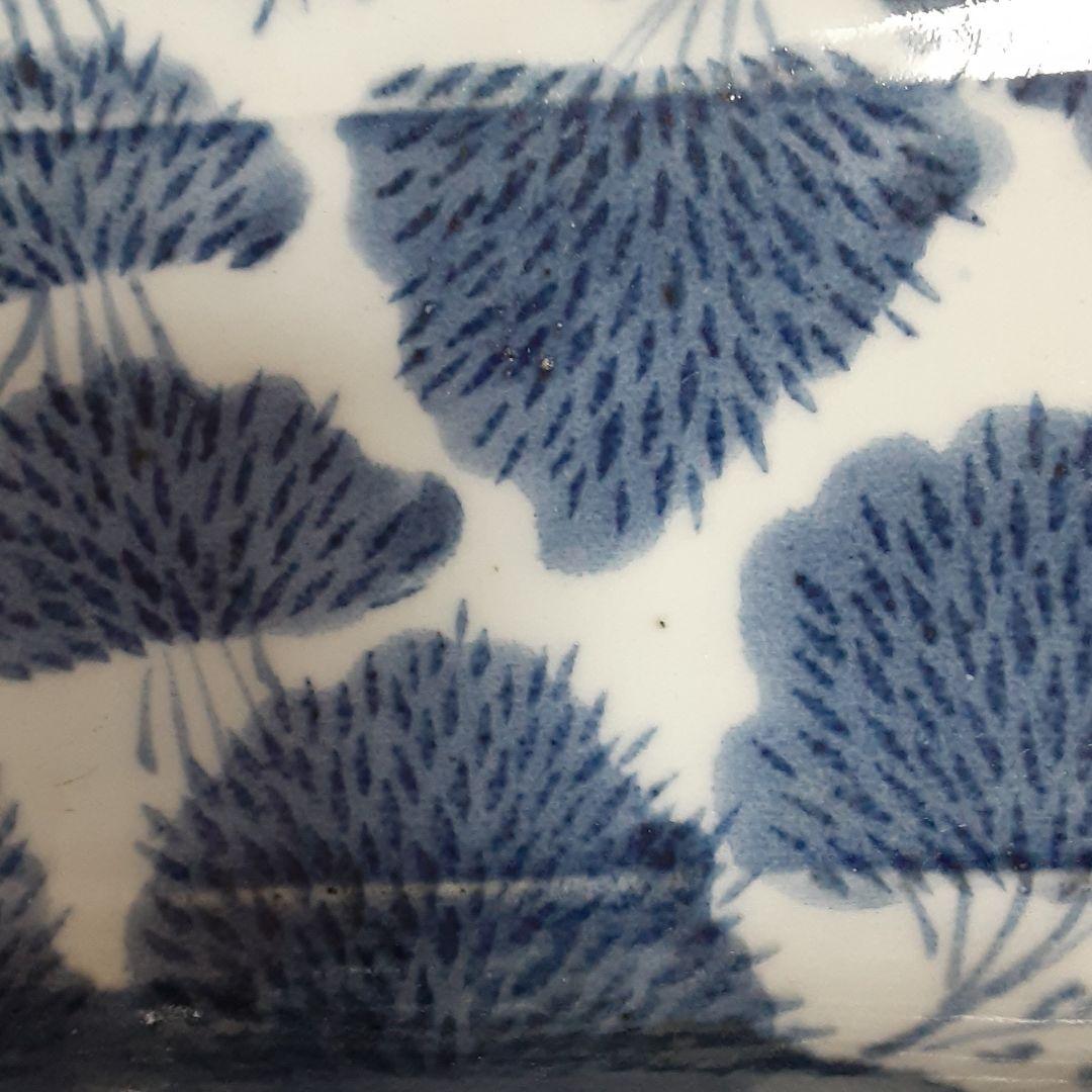 中期伊万里　笹紋長皿