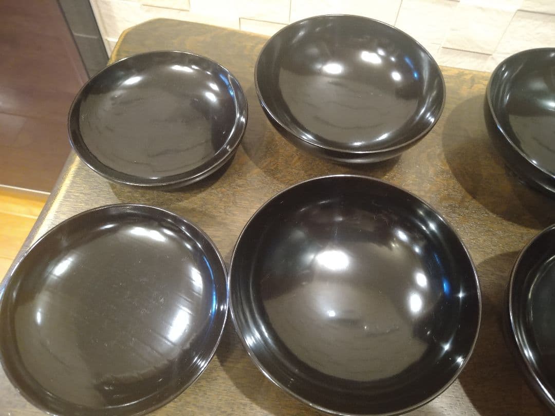 金箔装飾の黒漆塗りお椀4個セット