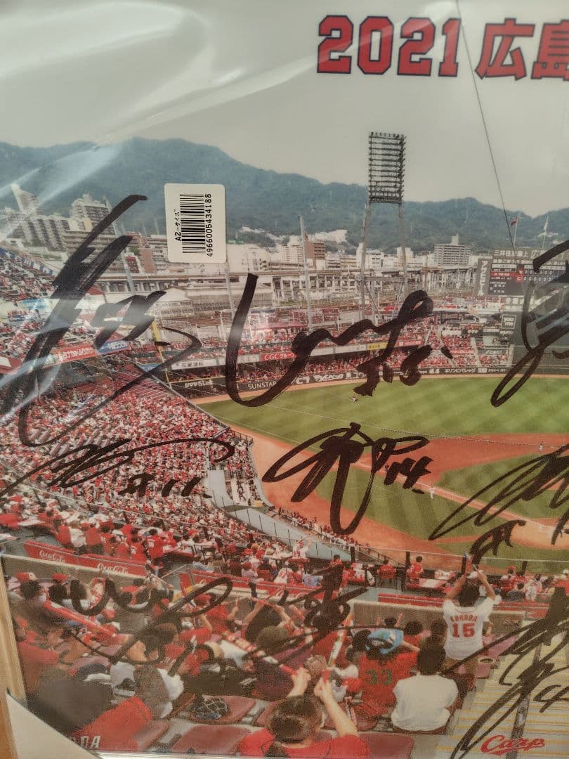 【最終値下げ】レア 広島東洋カープ　鈴木　菊池　大瀬良　他 　直筆サイン　パネル