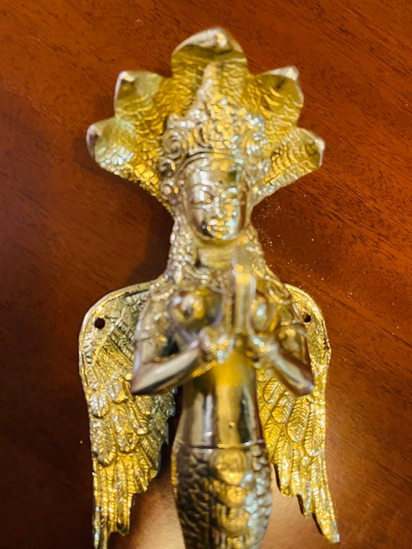 新品　送料無料 アンティーク ドアハンドル ナーガ 蛇神 龍神 約27㎝⑧