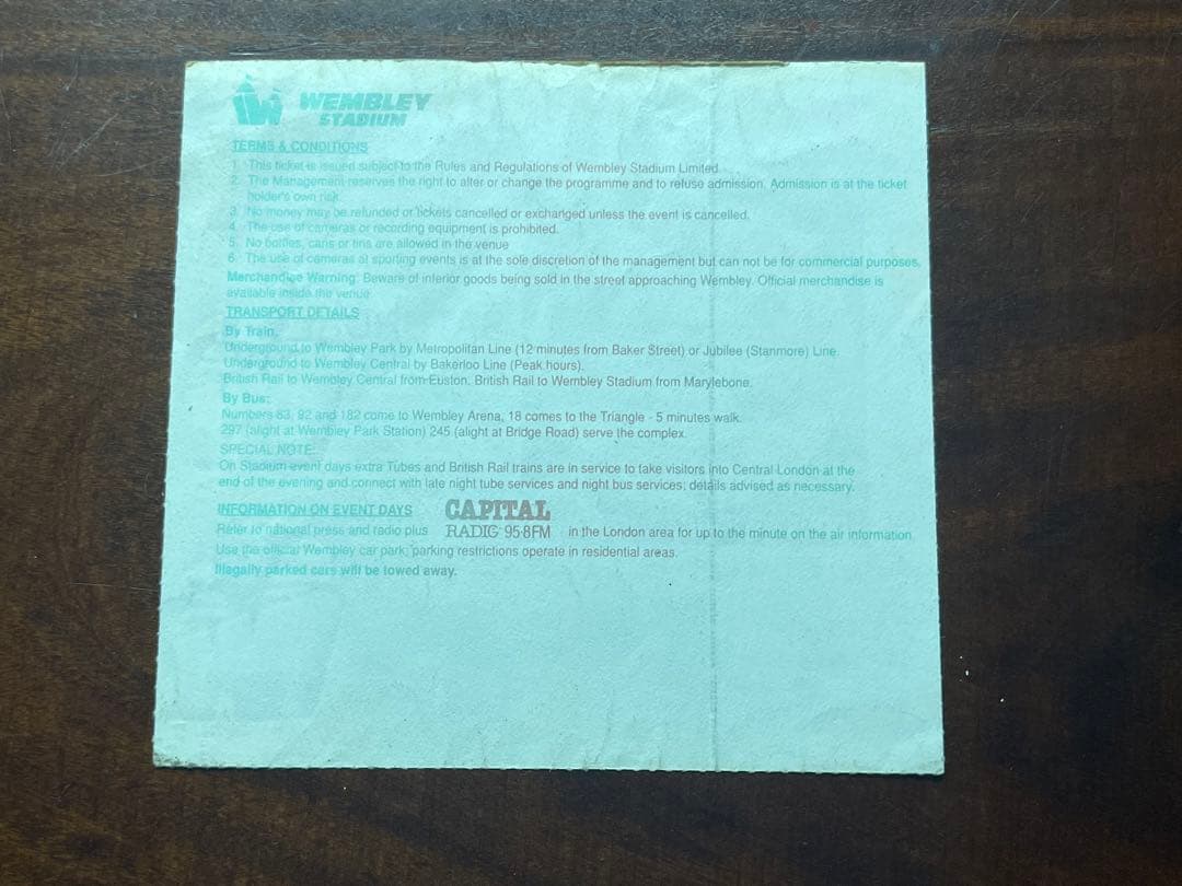 Guns N' Roses 1991年Izzyラストステージ チケット半券