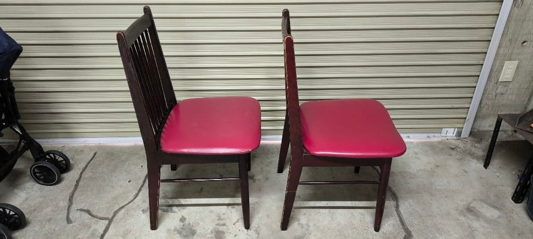 オールドカリモク ダイニングチェア 2脚セット 椅子 木製 ヴィンテージ