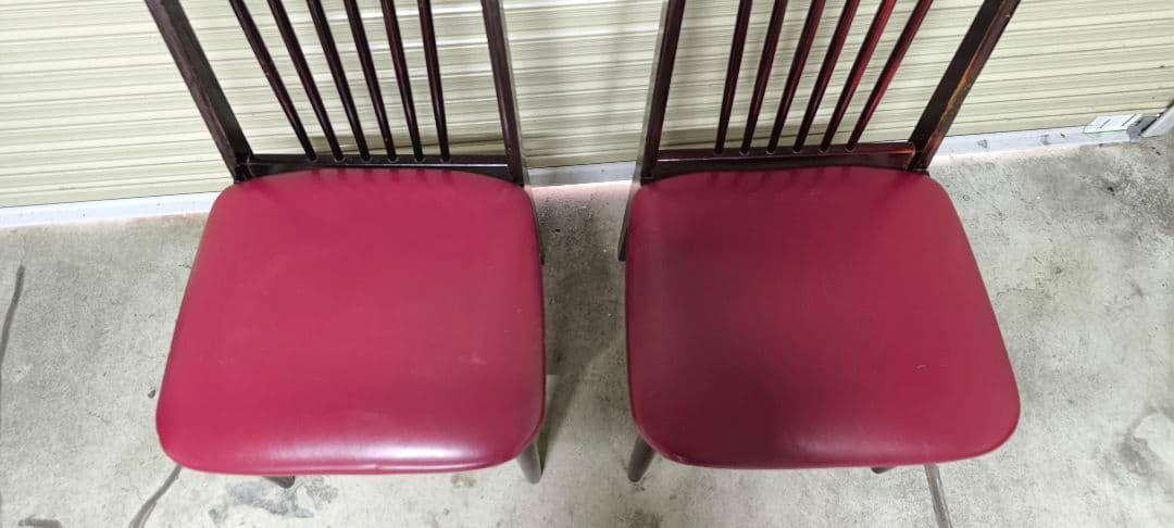 オールドカリモク ダイニングチェア 2脚セット 椅子 木製 ヴィンテージ