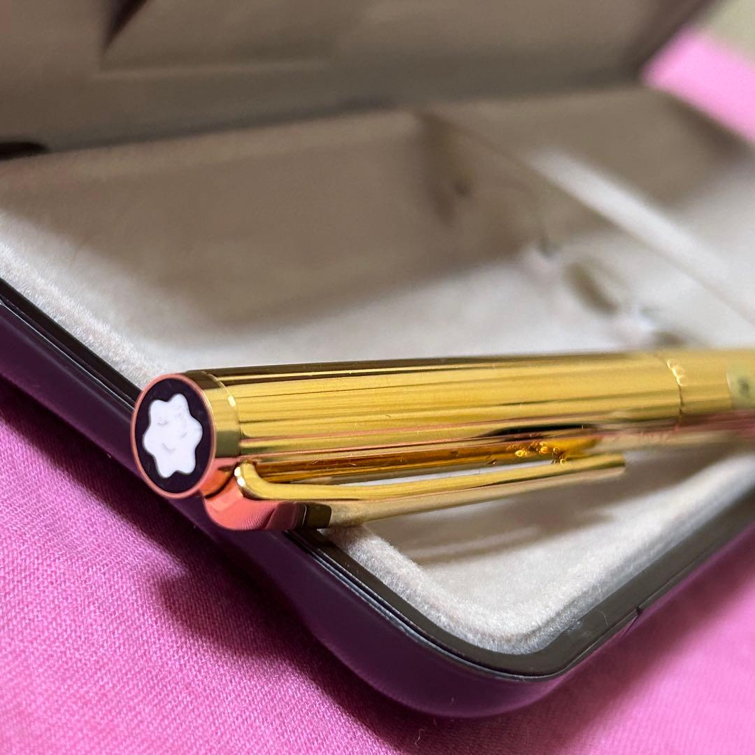 未使用　モンブラン万年筆 ゴールドカラー　リブデザイン　585 ケース　付