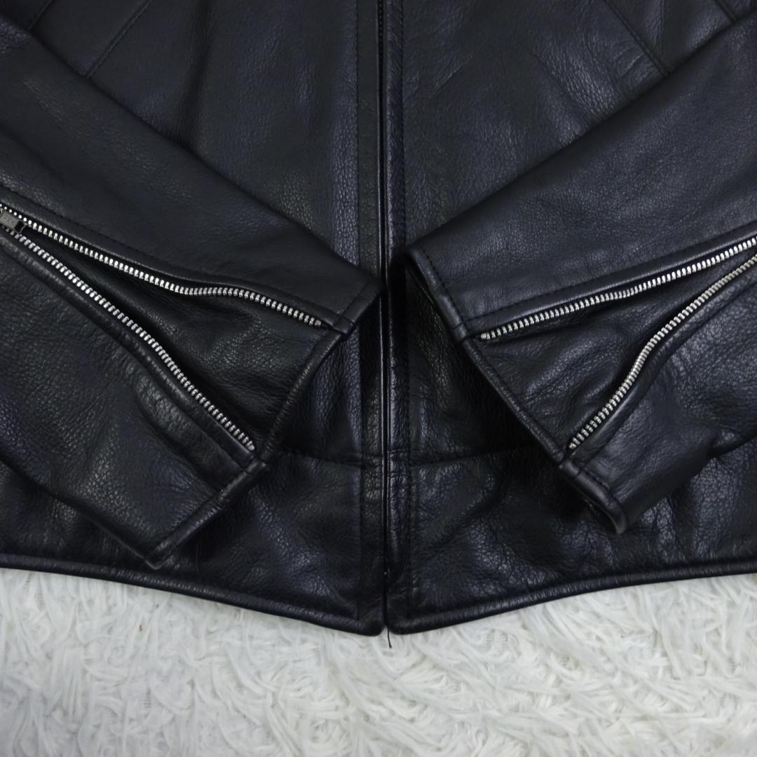 美品　ポールスミス　カウレザー　牛革　シングルライダース　L　ブラック