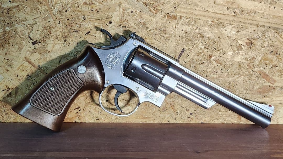 く*じ様 マルシン　ガスガン　旧型　S&W　M29　6インチ　黒銀2挺セット　金