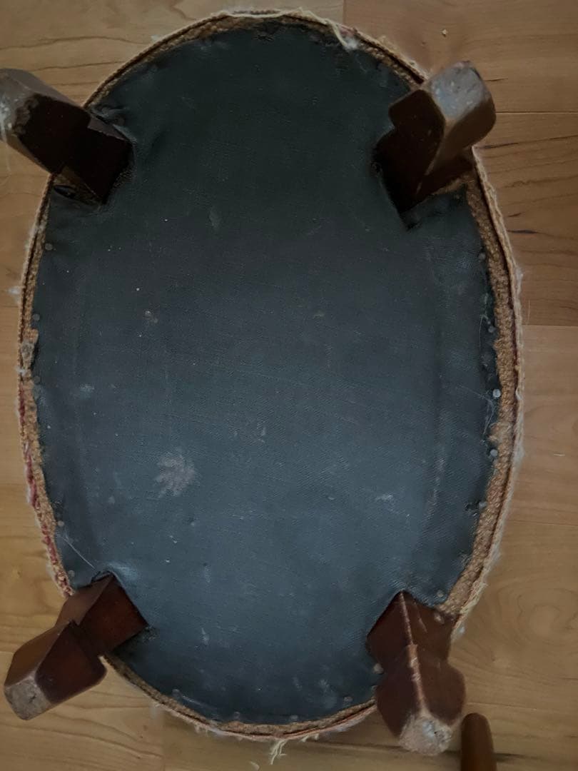 バティさま専用　プチポワン　フランス　アンティーク　フットスツール　オットマン