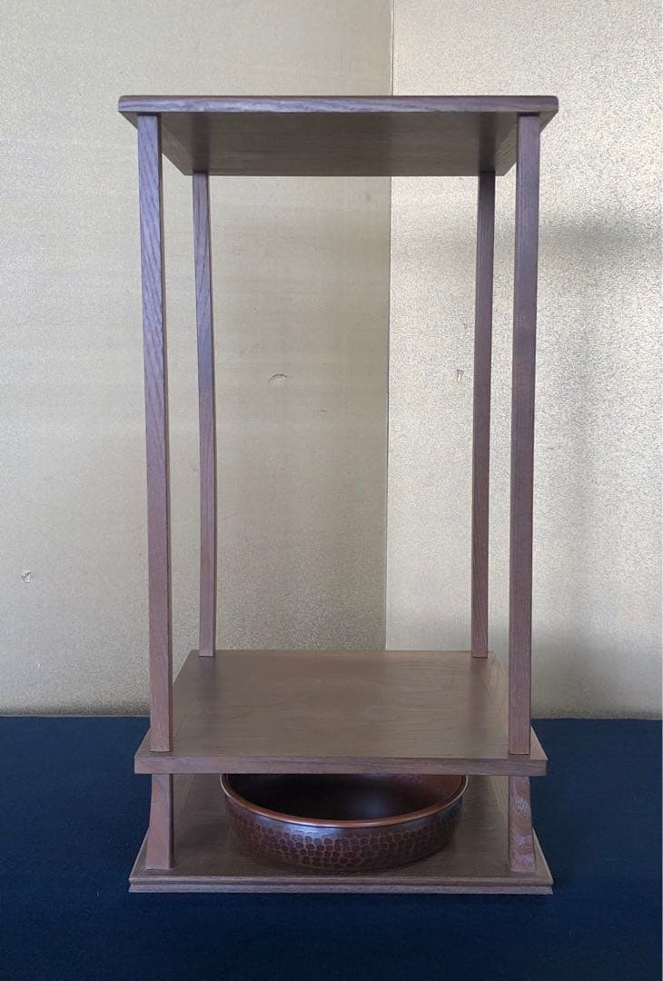 《R》茶道具 桑小卓 組立式 卓下建水 藤伸 元箱　260105か4