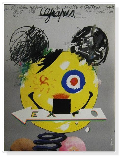 額装品 ミッキー Ｇ.Ｆ.（フランス グラピュス）MICKEY アートポスター