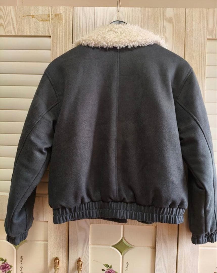 Adidas中国限定 ボア襟付き グレー ジャケット L