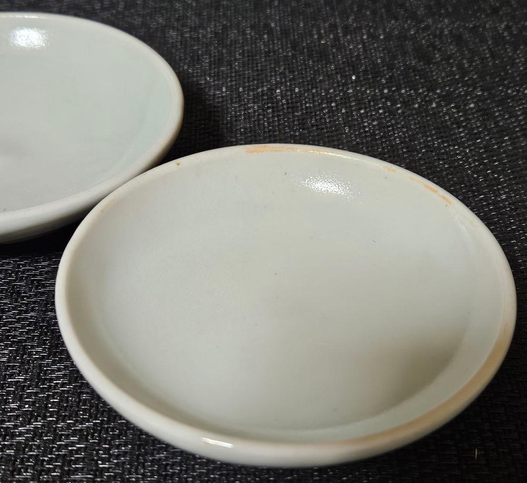 【李朝コレクター放出品❗01.】李朝白磁　分院手　小皿　2客　時代産地不明❗