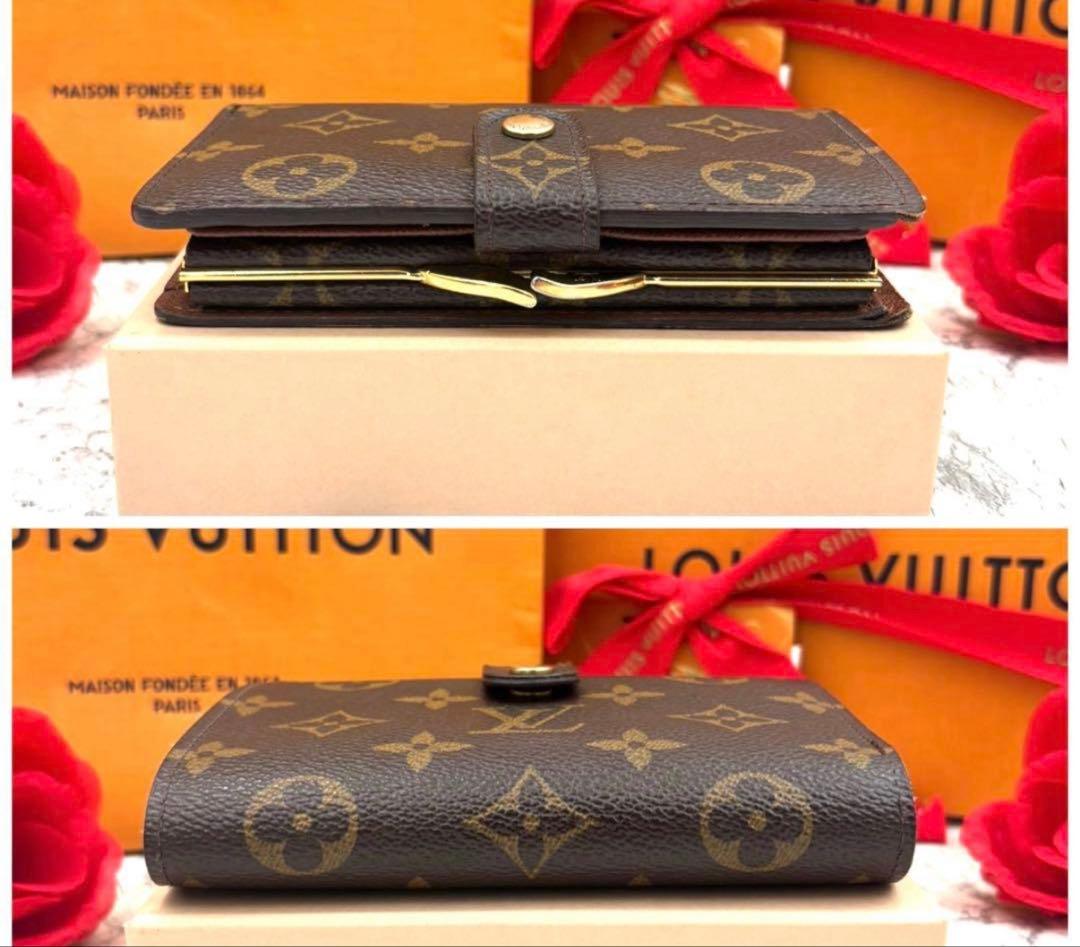 ルイ ヴィトン モノグラム がま口 ヴィエノワ 折り財布