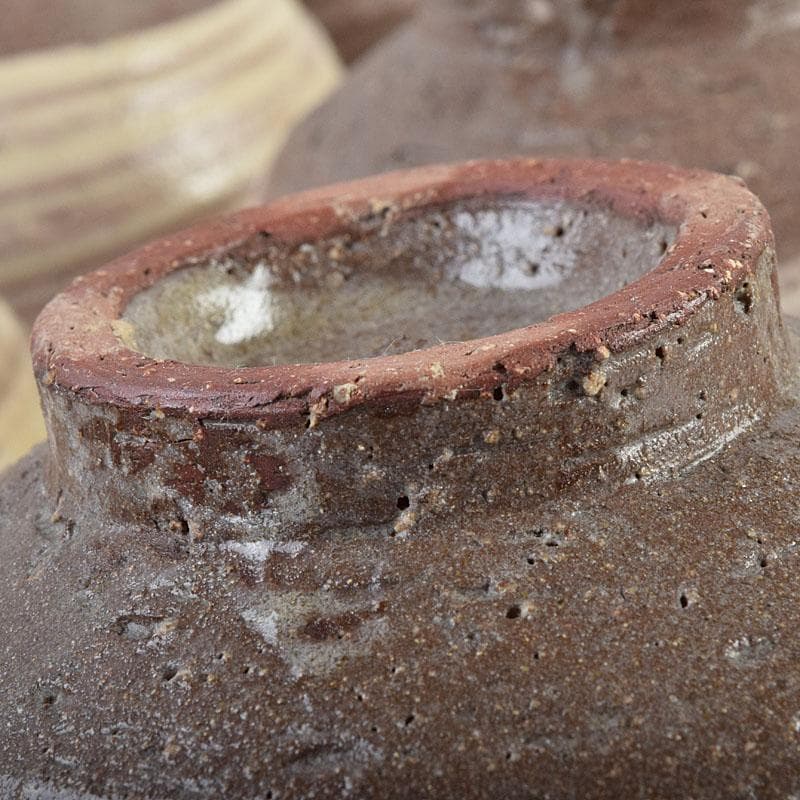 茶道具　河合瑞豊作　刷毛目　三島　数茶碗　十客　共箱　M　R9383H