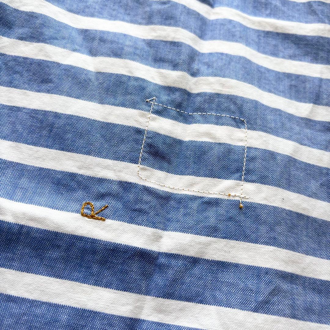 【極美品】45R スーピマオックスの908オーシャンボタンダウンバスクプル