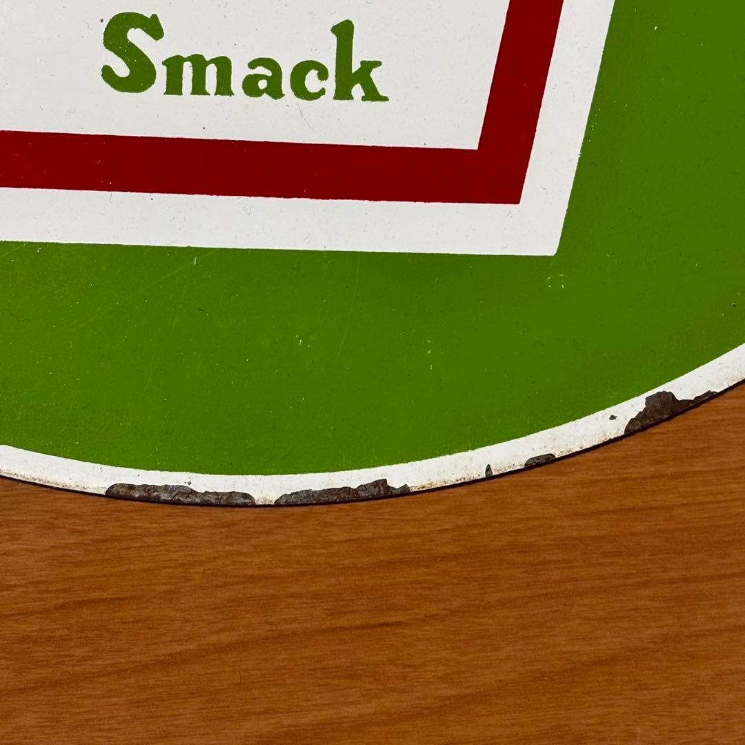 希少 スマック クリームソーダ 両面 看板 金属 Smack 当時物 昭和レトロ
