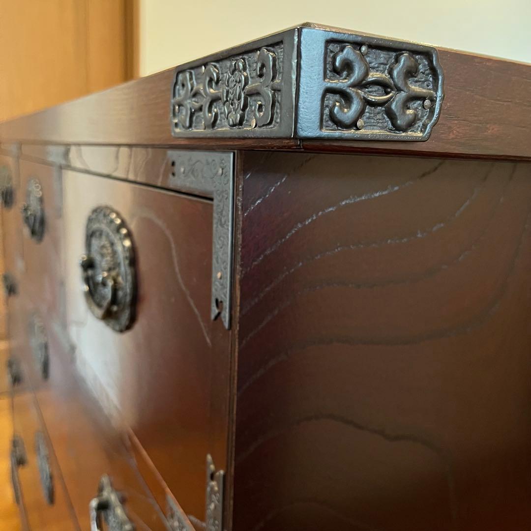 【希少】車箪笥　時代箪笥　和たんす　衣装タンス　伝統工芸　引き出し　キャビネット