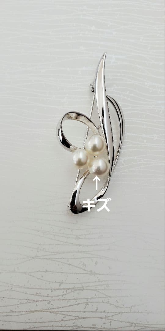 MIKIMOTO ミキモト　真珠　パール　ブローチ 3珠