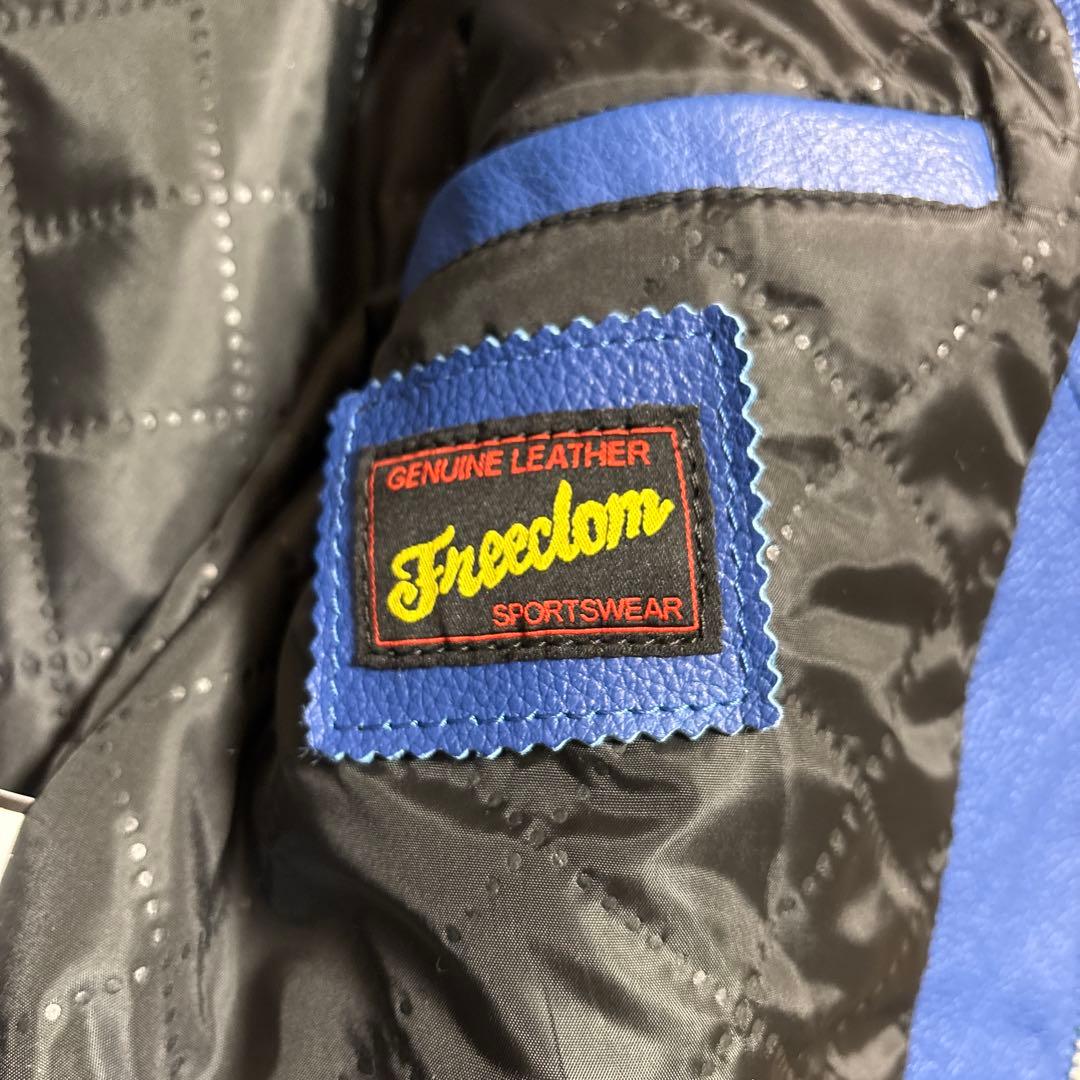 レザージャケット ライダース ドミネーター ロイヤルブルー 水牛革 サイズ44