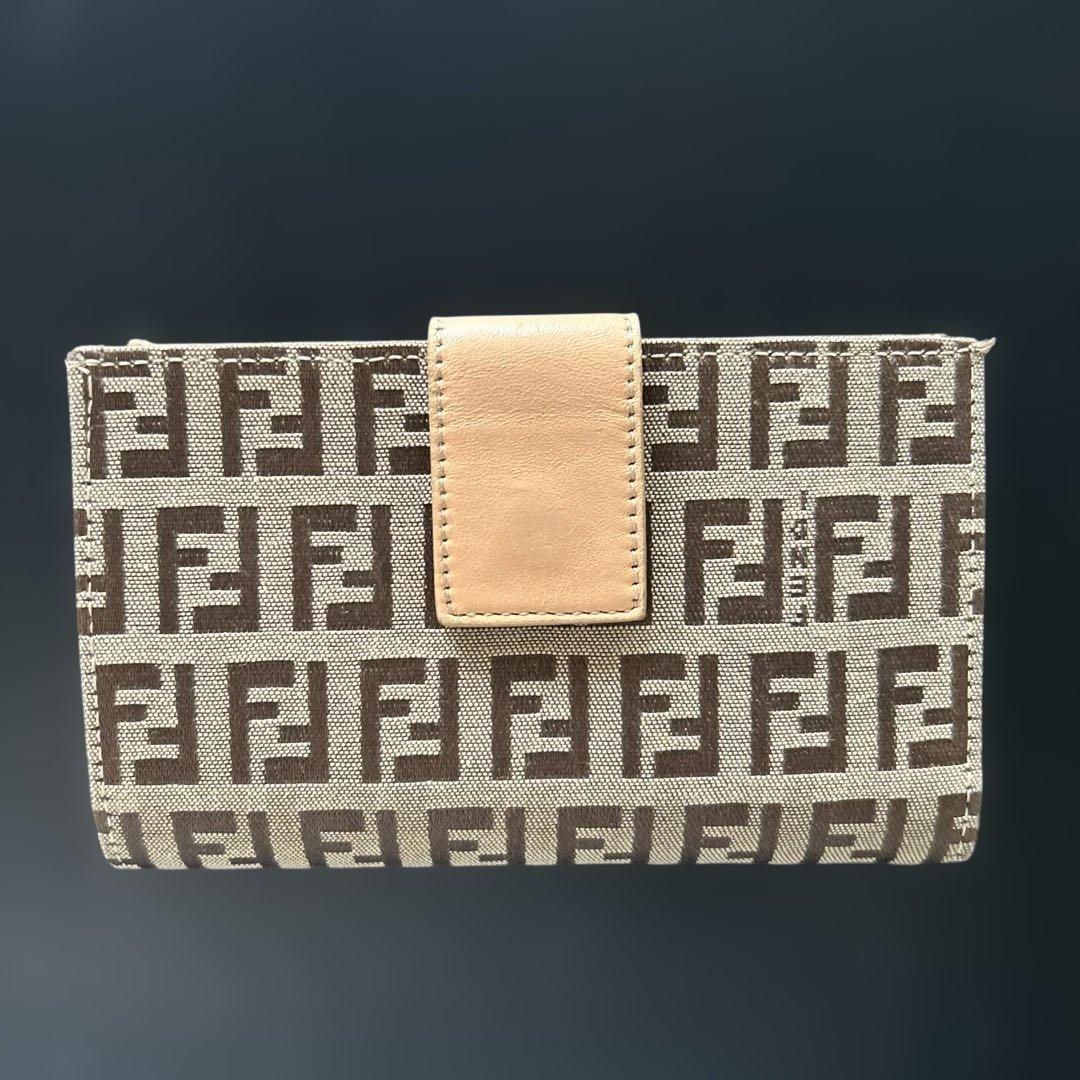 FENDI 二つ折り財布 ベージュ ブラウン