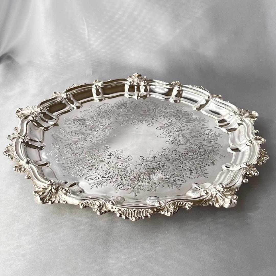 【英国】チッペンデールのカクテルトレー / ドリンクトレー 26.5cm